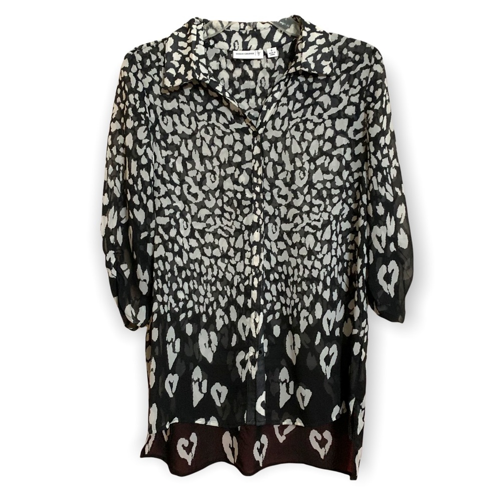 Susan Graver Heart Print Tunic Size 6
